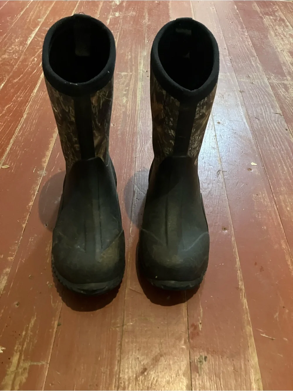 Kids Black Camo Rain & Snow Boots